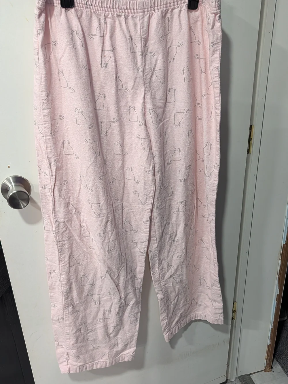 Joe Boxer Pale Pink Two-Piece Cat Print Pajama Set